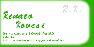 renato kovesi business card